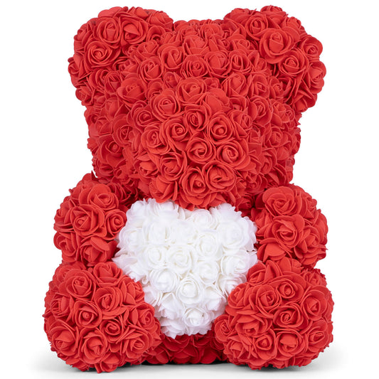 Rose Flower Teddy Bear | Valentine’s Day | Gift Box Included