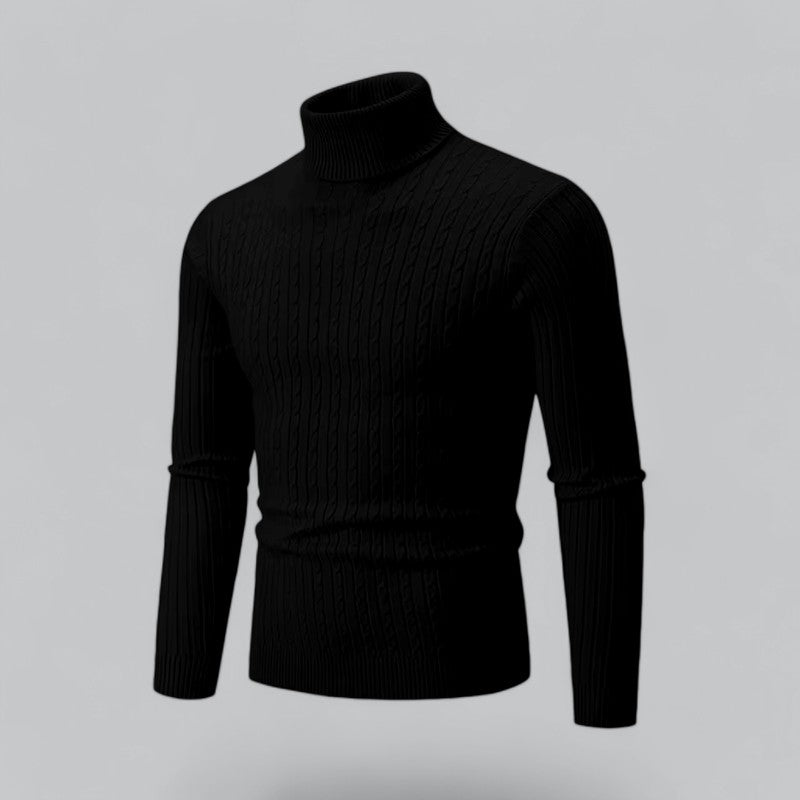 Men's Turtleneck Pullover | Soft Knit Fabric, Warm & Comfortable Fit for Everyday Wear