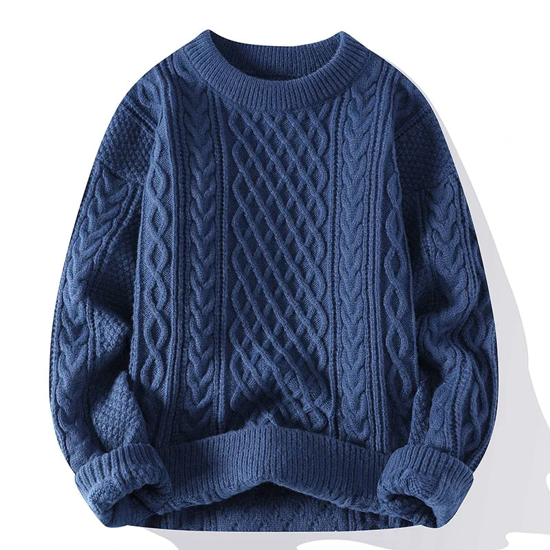 Cable Knit Max™ | Men's Warm Cable Knit Sweater | Cozy Acrylic Blend, Classic Design & Comfortable Fit