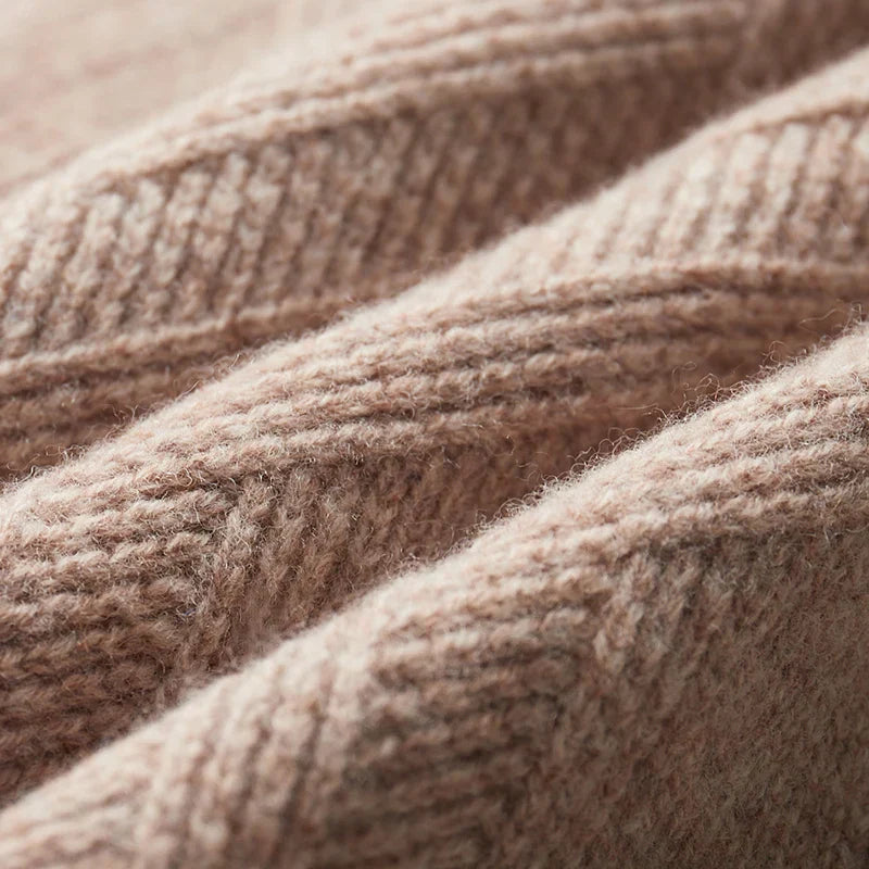 Velmira | Womens Red Cashmere Roll Neck Jumper Soft Pullover Sweater