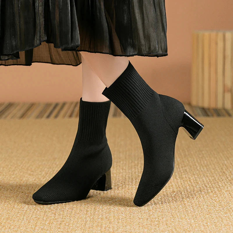 High Heel Luxe™ | Women's High Heel Boots | Faux Leather, Pointed Toe Design & Comfortable Fit