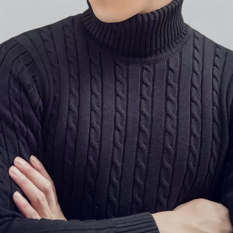 Men's Turtleneck Pullover | Soft Knit Fabric, Warm & Comfortable Fit for Everyday Wear