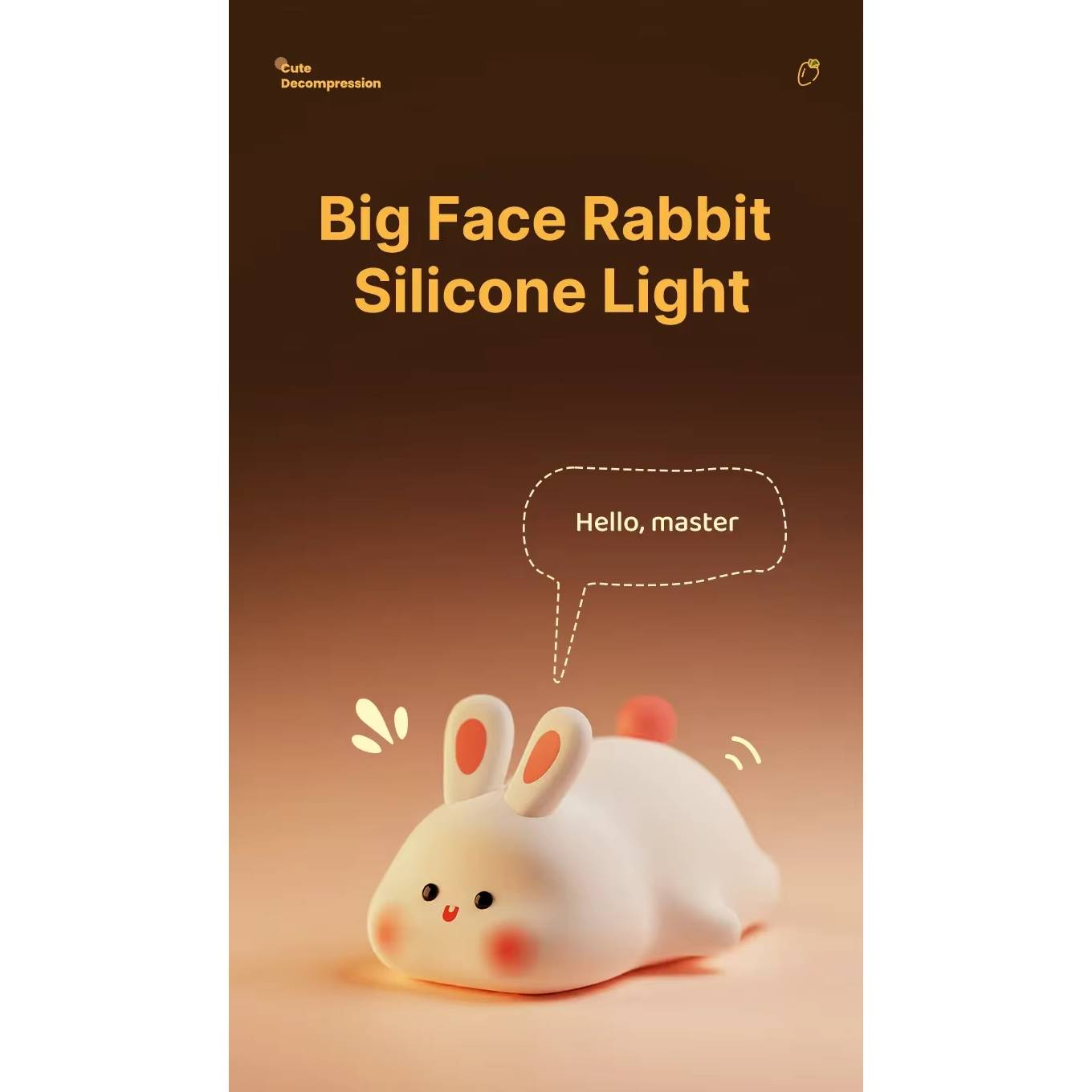 LED Silicone Night Light - Cute Animal Shape for Kids' Bedroom, Nursery, and Playroom Decor