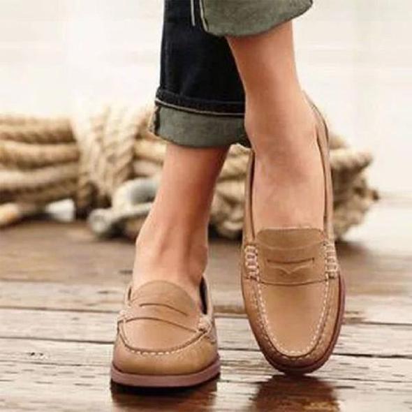 B&S | Orthopaedic & High-Quality Leather Slip-On Shoes for Women – Comfortable, Ergonomic Design for Everyday Wear