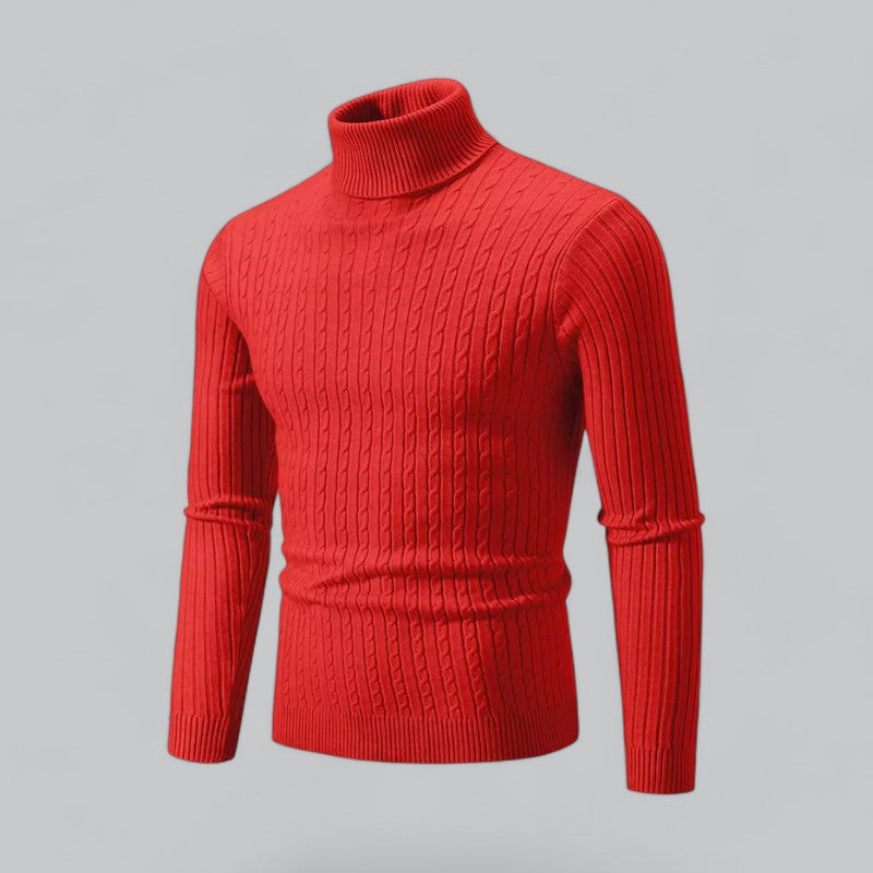 Men's Turtleneck Pullover | Soft Knit Fabric, Warm & Comfortable Fit for Everyday Wear