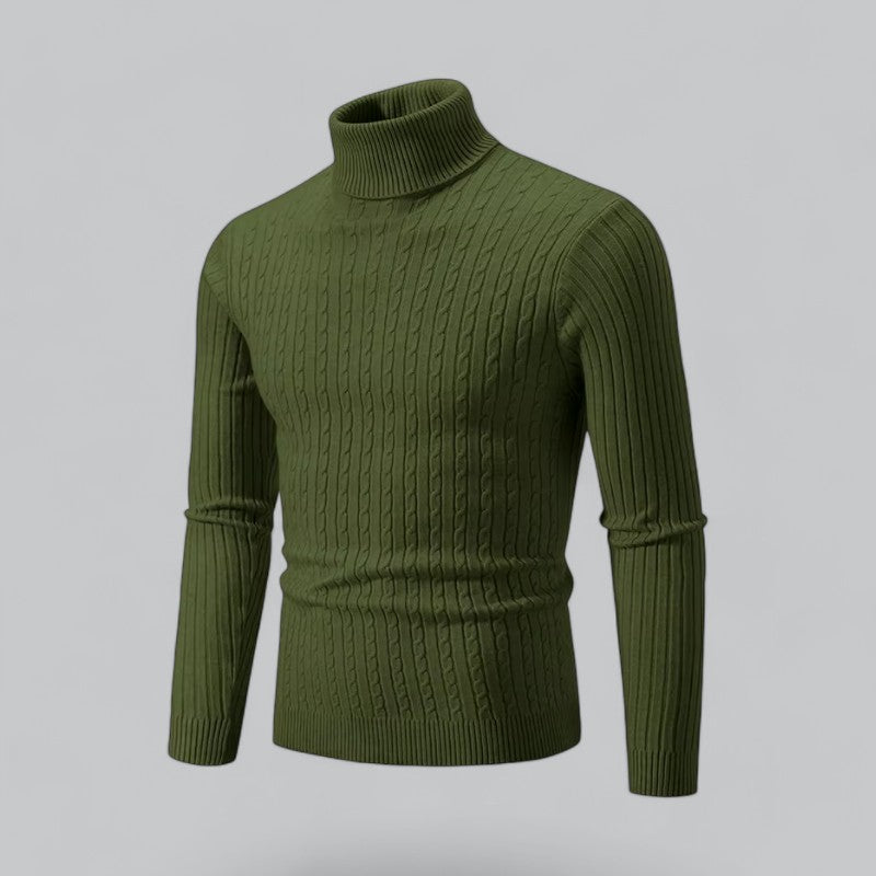 Men's Turtleneck Pullover | Soft Knit Fabric, Warm & Comfortable Fit for Everyday Wear