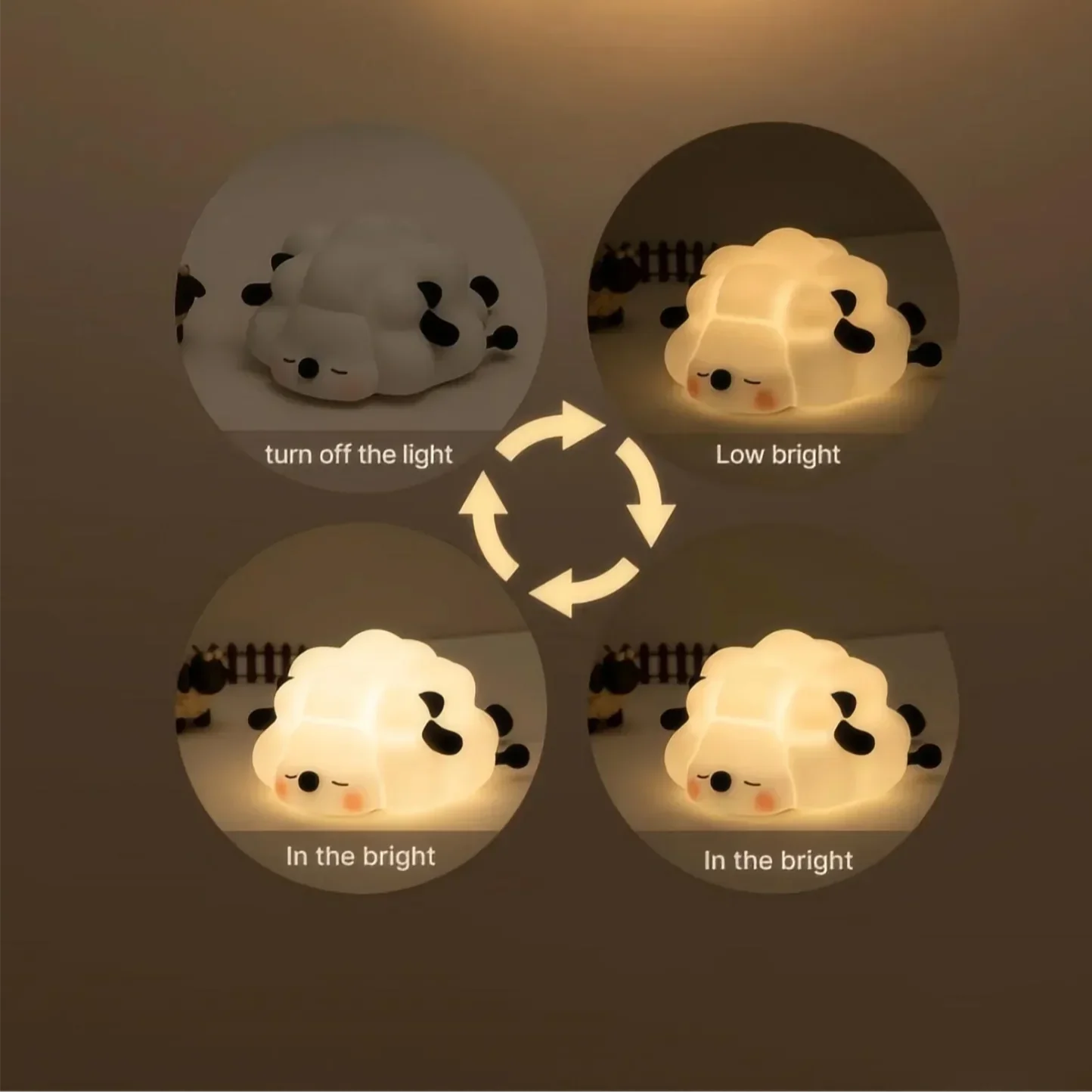LED Silicone Night Light - Cute Animal Shape for Kids' Bedroom, Nursery, and Playroom Decor