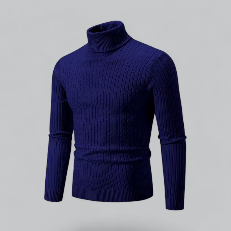 Men's Turtleneck Pullover | Soft Knit Fabric, Warm & Comfortable Fit for Everyday Wear