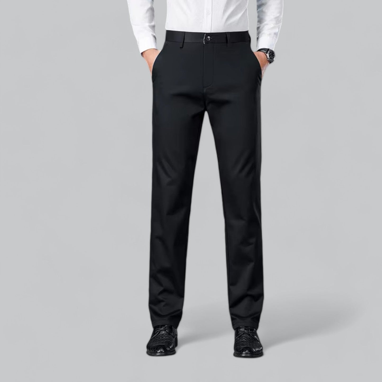Men's Formal Chino Trousers | Stretch Fabric, Slim-Fit Design, Comfortable & Breathable