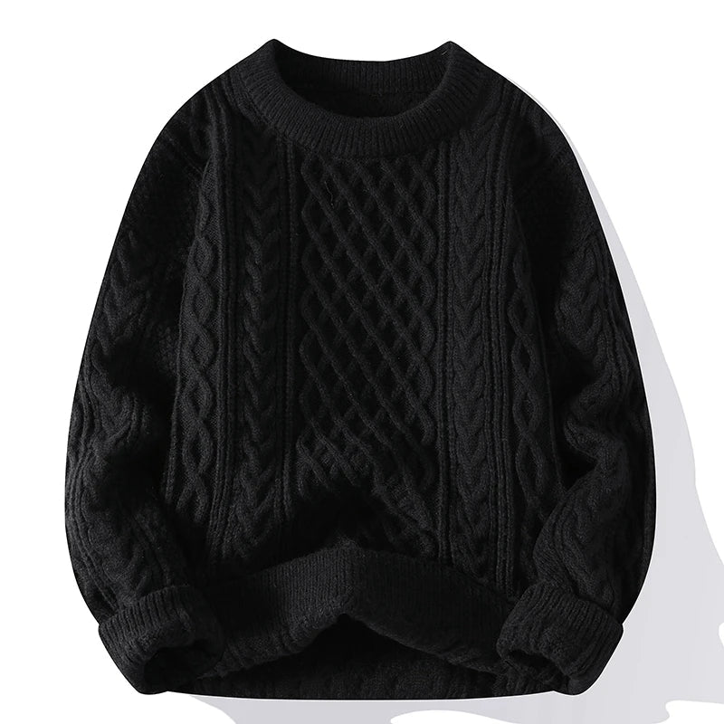 Cable Knit Max™ | Men's Warm Cable Knit Sweater | Cozy Acrylic Blend, Classic Design & Comfortable Fit