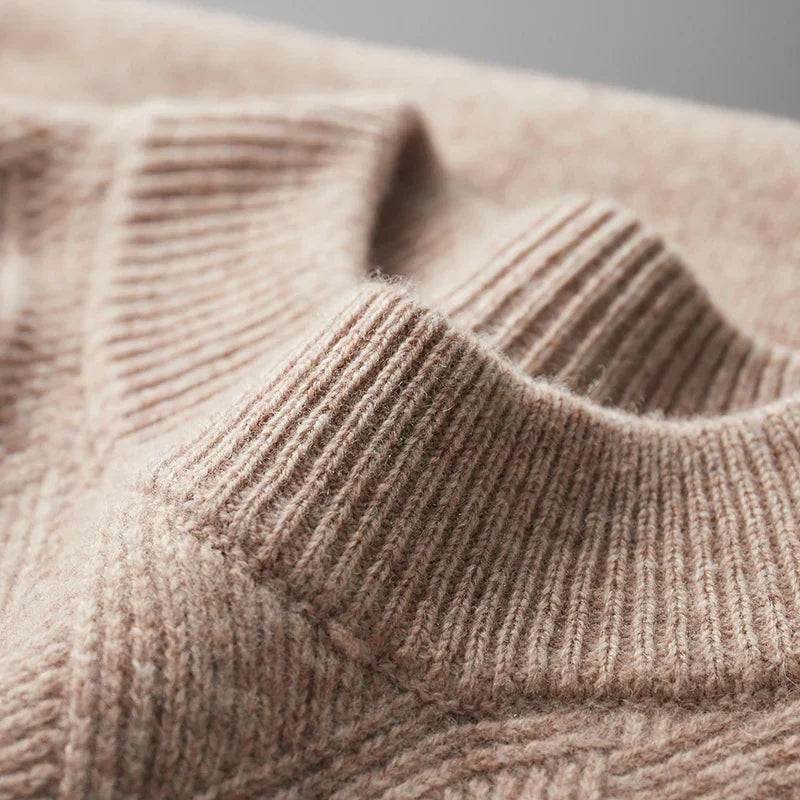 Velmira | Womens Red Cashmere Roll Neck Jumper Soft Pullover Sweater