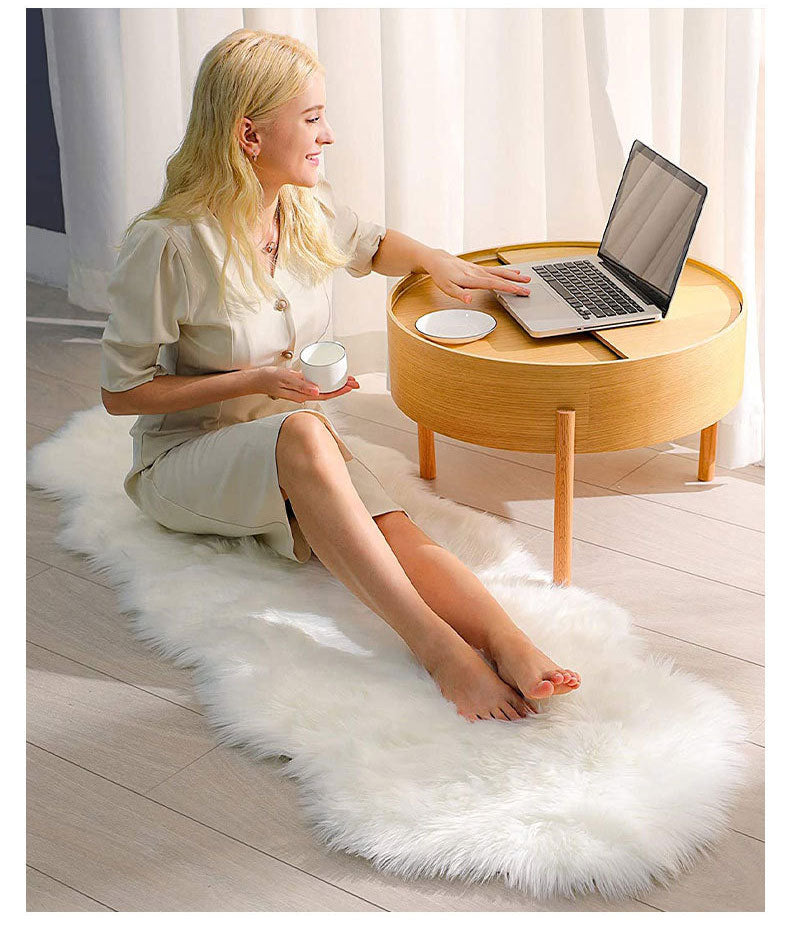 Faux Fur Sheepskin Rug | Soft, Large Area Rug for Living Room