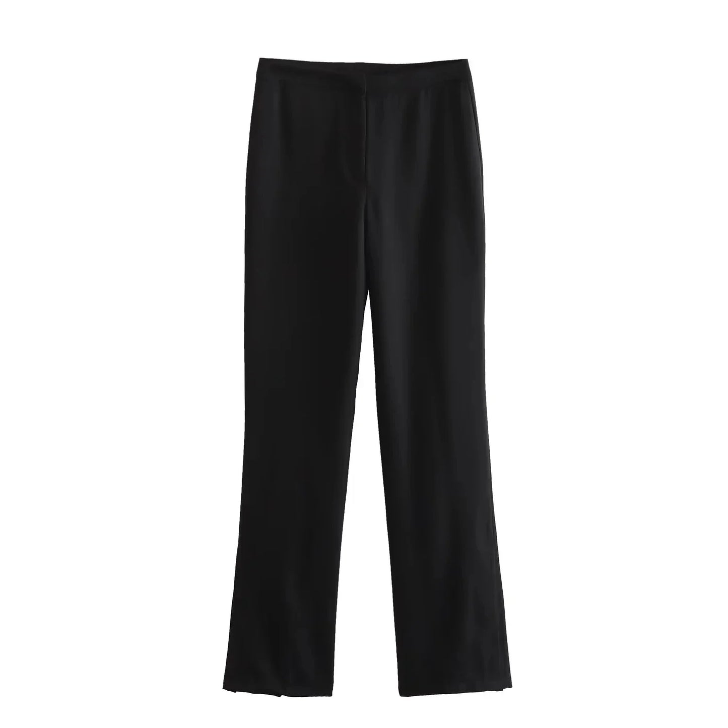 Glind™ | Women's Solid Pant Suit Set | Strapless Tank Top & Side Slit Trouser, Stylish Streetwear Ensemble