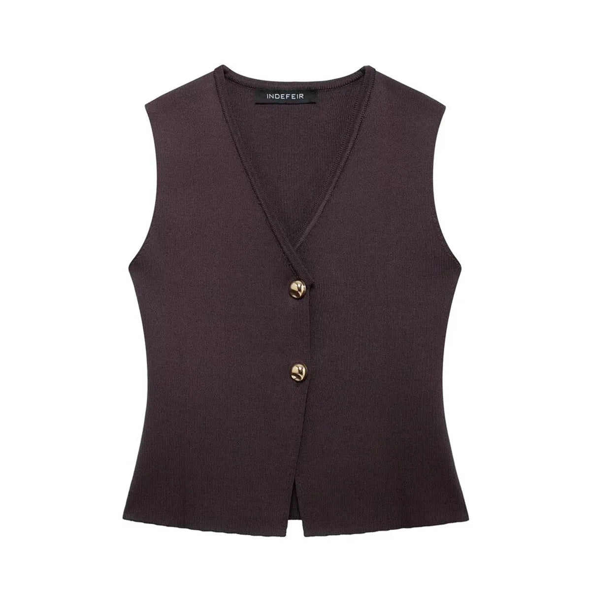 Vesta Luxe™ | Women's 2-Piece Set | Knitted V-Neck Vest Top & High Waist Ankle-Length Skirt with Side Zipper