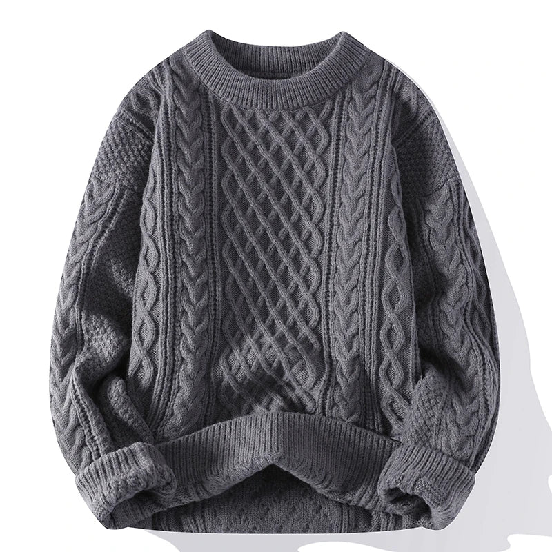 Cable Knit Max™ | Men's Warm Cable Knit Sweater | Cozy Acrylic Blend, Classic Design & Comfortable Fit