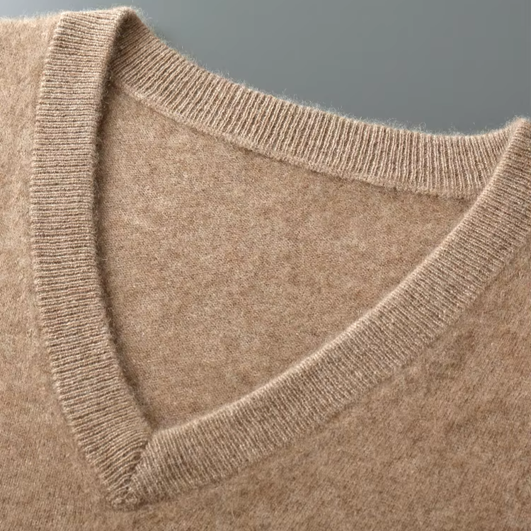 Classic Cashmere V-Neck Sweater Vest | Knitted Pullover for Men | Soft, Lightweight, and Warm Layering Option