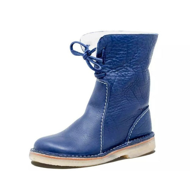 Lace Haven™ | Women's Leather Ankle Boots | Genuine Leather, Lace-Up Design, Durable & Stylish