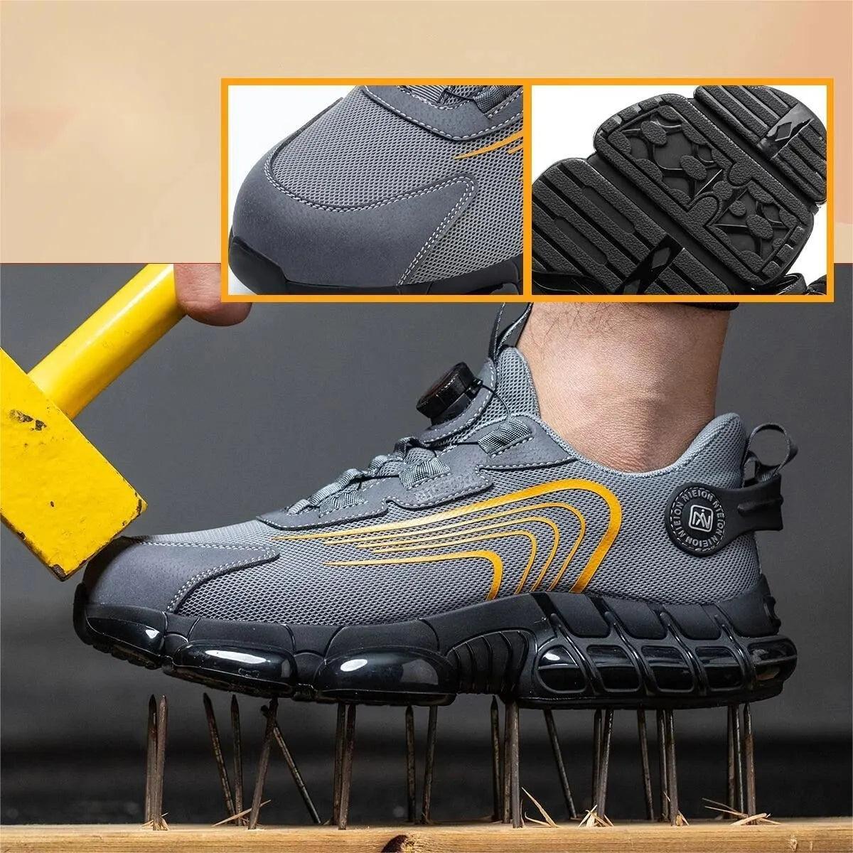 Safety Shield™ | Men's Work Safety Shoes | Rotating Buckle, Slip-Resistant Sole & Durable Construction