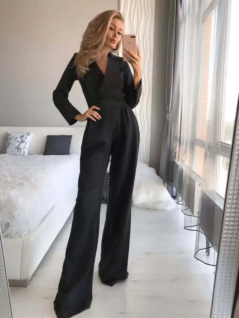 ChicAura™ | Women's Refined Jumpsuit | Lightweight Fabric, Tailored Fit & Stylish Design