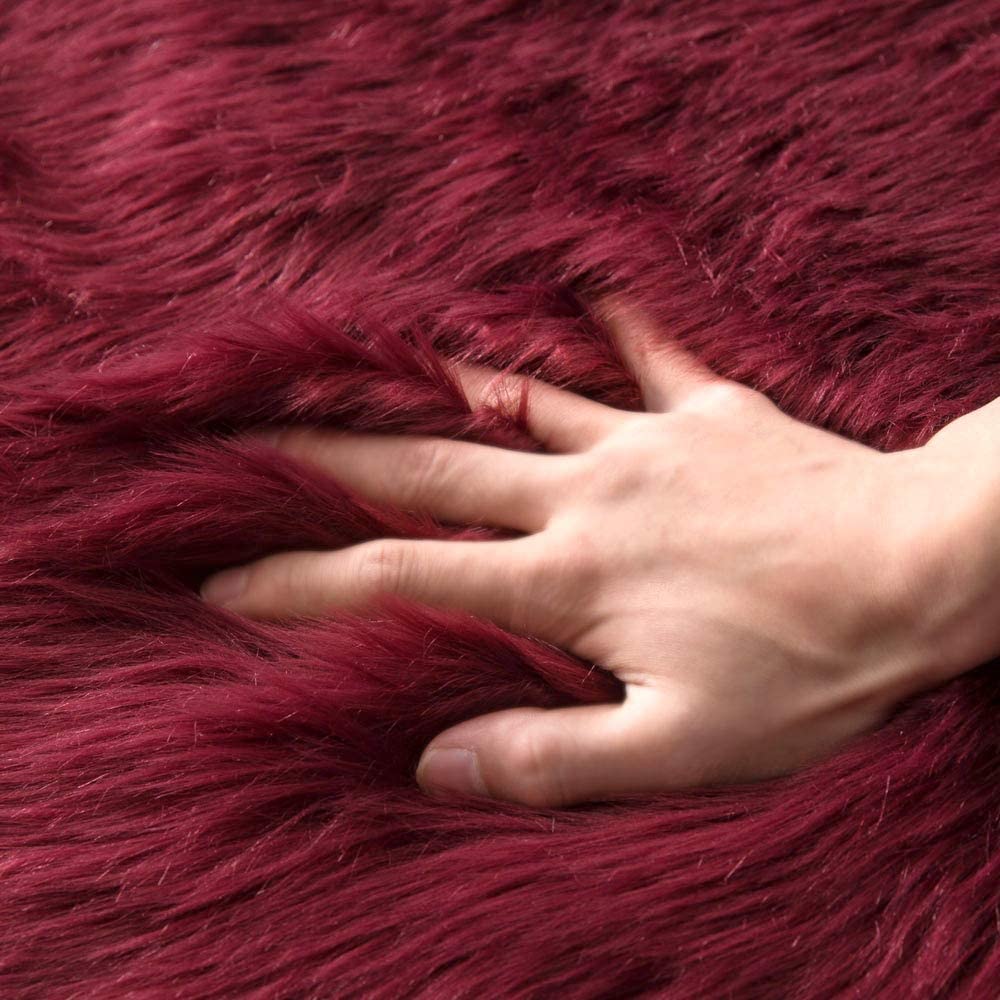 Faux Fur Sheepskin Rug | Soft, Large Area Rug for Living Room