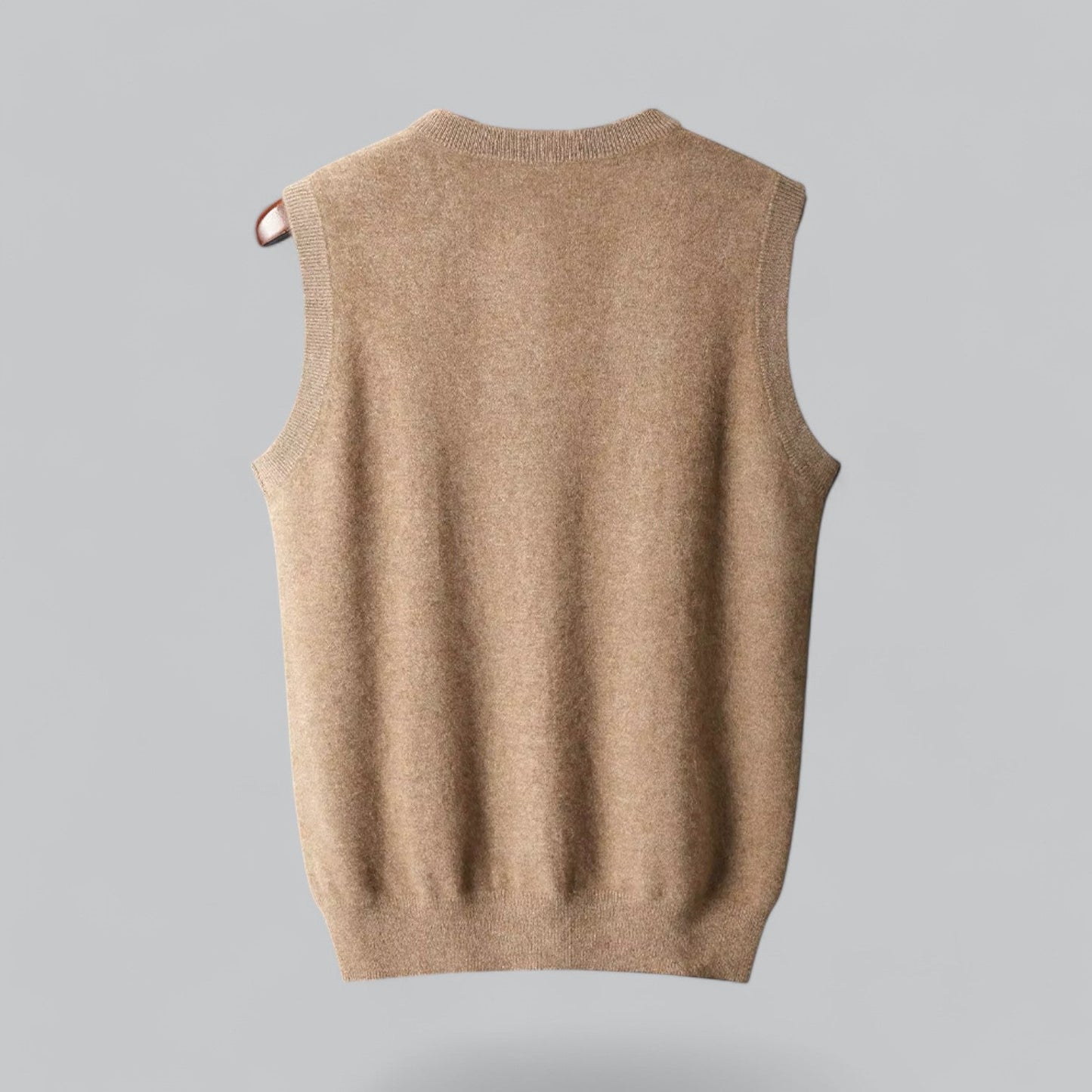 Classic Cashmere V-Neck Sweater Vest | Knitted Pullover for Men | Soft, Lightweight, and Warm Layering Option