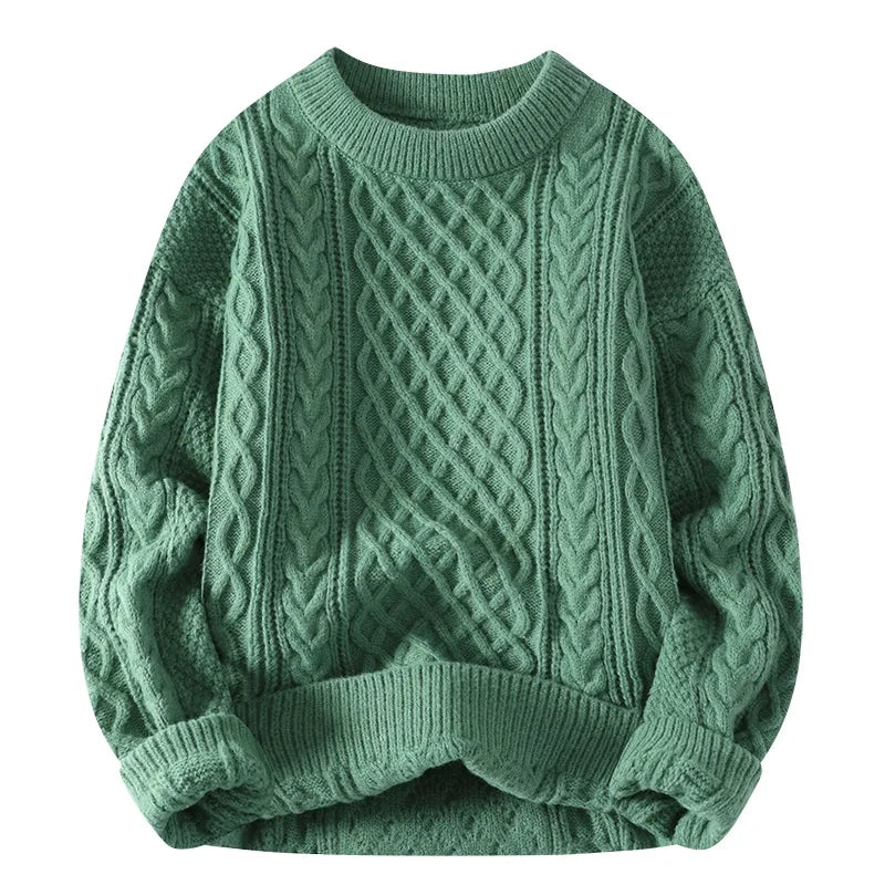 Cable Knit Max™ | Men's Warm Cable Knit Sweater | Cozy Acrylic Blend, Classic Design & Comfortable Fit