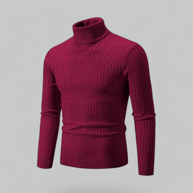 Men's Turtleneck Pullover | Soft Knit Fabric, Warm & Comfortable Fit for Everyday Wear