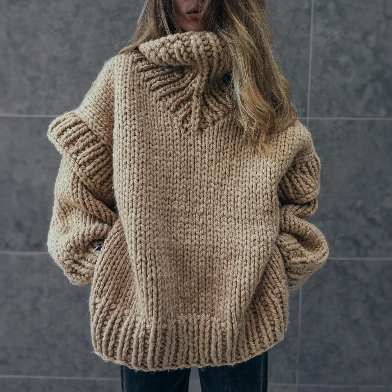 Sweater Livia™ | Women's Oversized Turtleneck Sweater | Cozy Knit, Relaxed Fit & Warm Fabric