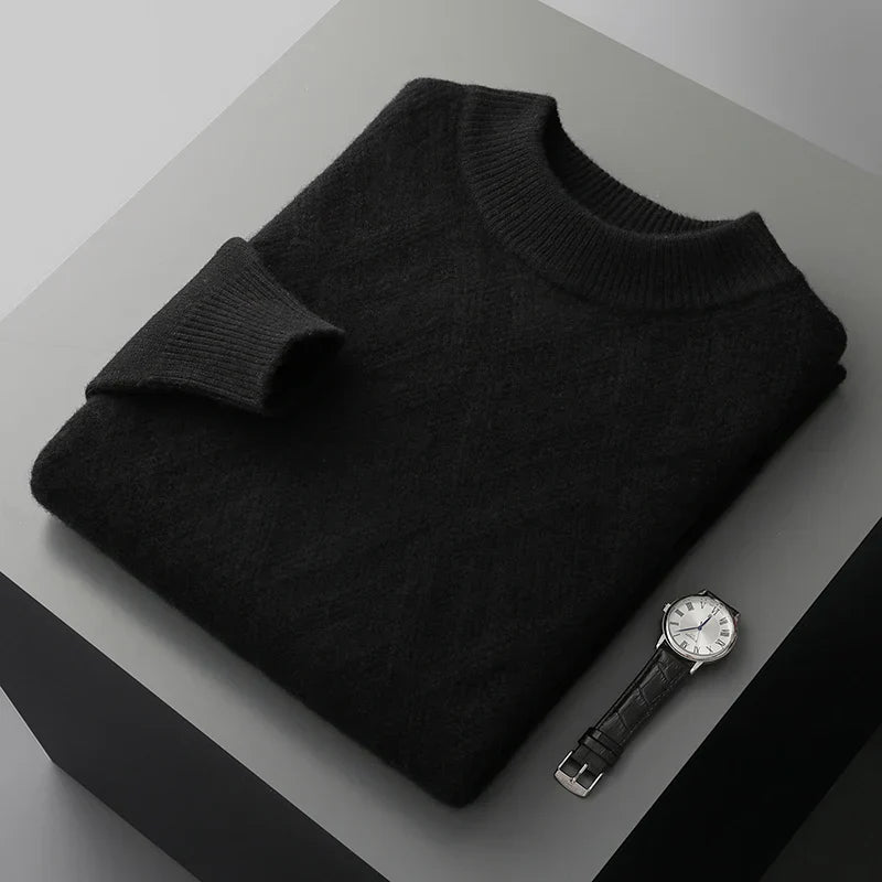Velmira | Womens Red Cashmere Roll Neck Jumper Soft Pullover Sweater