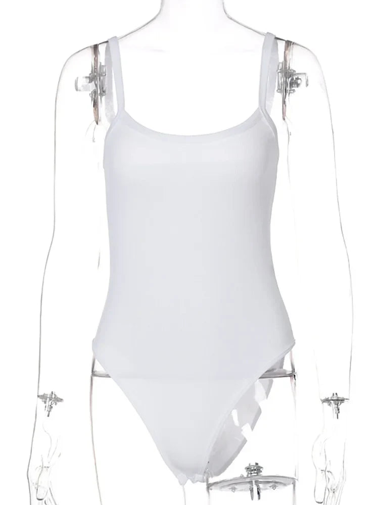 Bodysuit Bliss™ | Women's Sleeveless Bodycon Bodysuit | Sheer Fabric, Slim Fit, Casual Summer Style