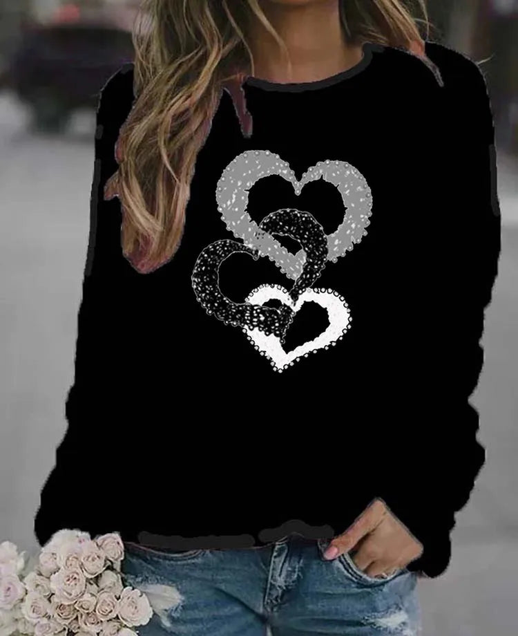 Hoodie Clara™ | Women's Casual Hoodie | Round Neck, Santa Claus Print, Cozy Streetwear for Autumn & Winter