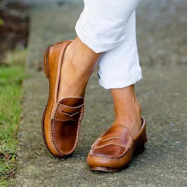 B&S | Orthopaedic & High-Quality Leather Slip-On Shoes for Women – Comfortable, Ergonomic Design for Everyday Wear