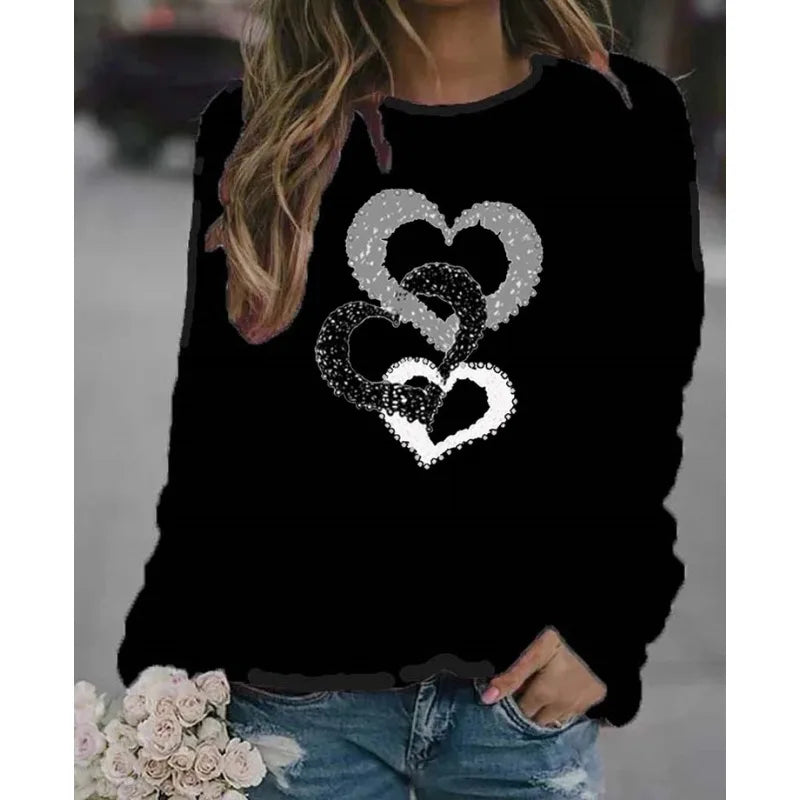 Hoodie Clara™ | Women's Casual Hoodie | Round Neck, Santa Claus Print, Cozy Streetwear for Autumn & Winter