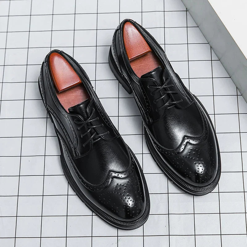 Brockford™ | Men's Brock Cut Formal Shoes | Genuine Leather, Classic Design & Comfortable Fit