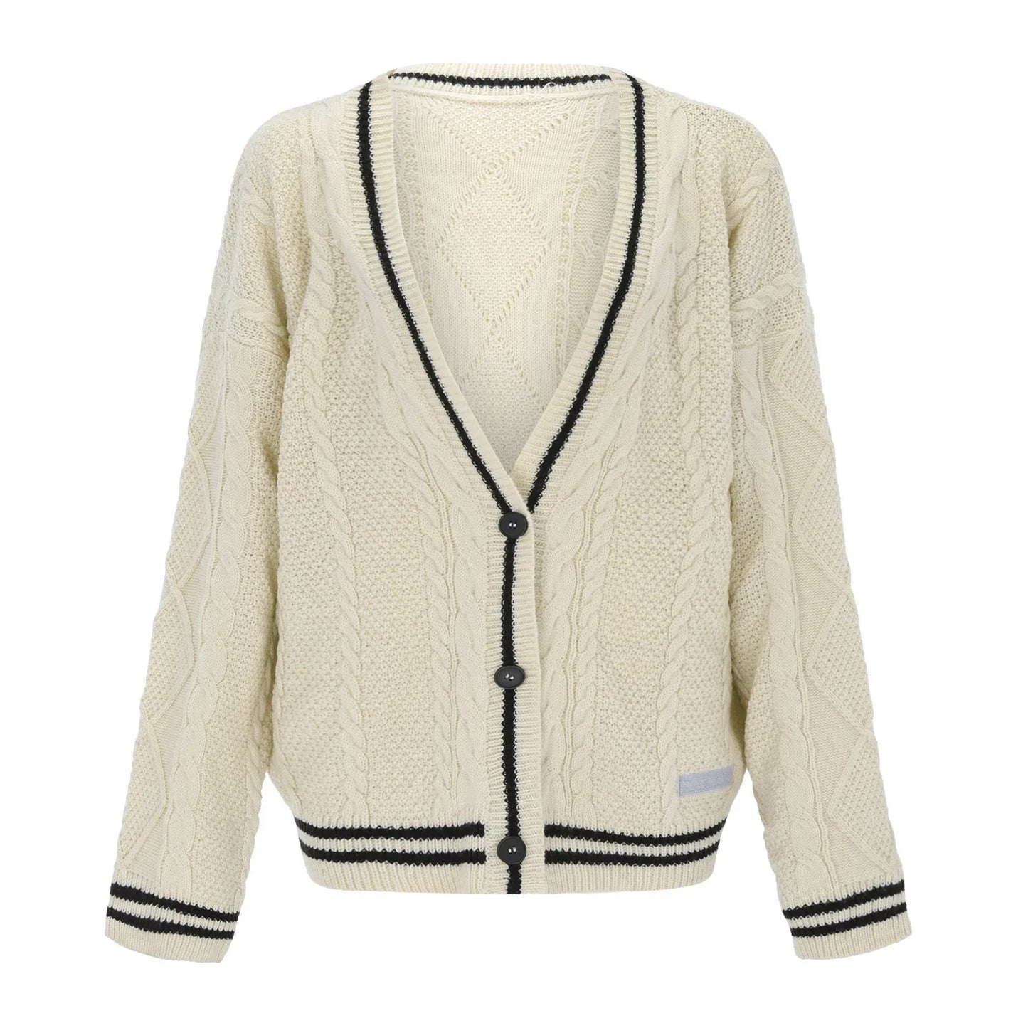 Cardigan Celeste™ | Women's Oversized Knitted Sweater | Vintage Embroidery, Long Sleeve, Single Breasted Design