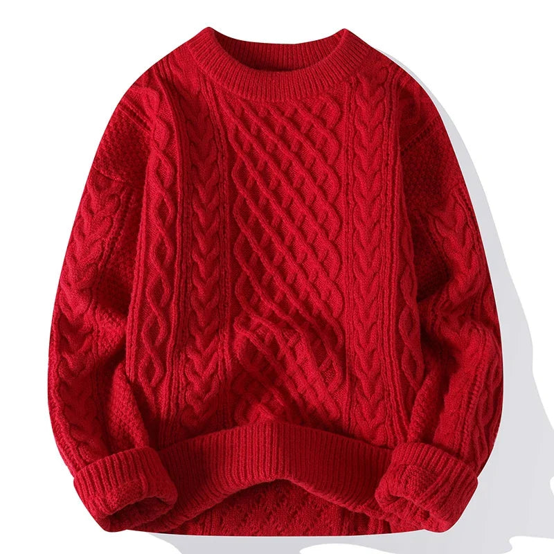 Cable Knit Max™ | Men's Warm Cable Knit Sweater | Cozy Acrylic Blend, Classic Design & Comfortable Fit