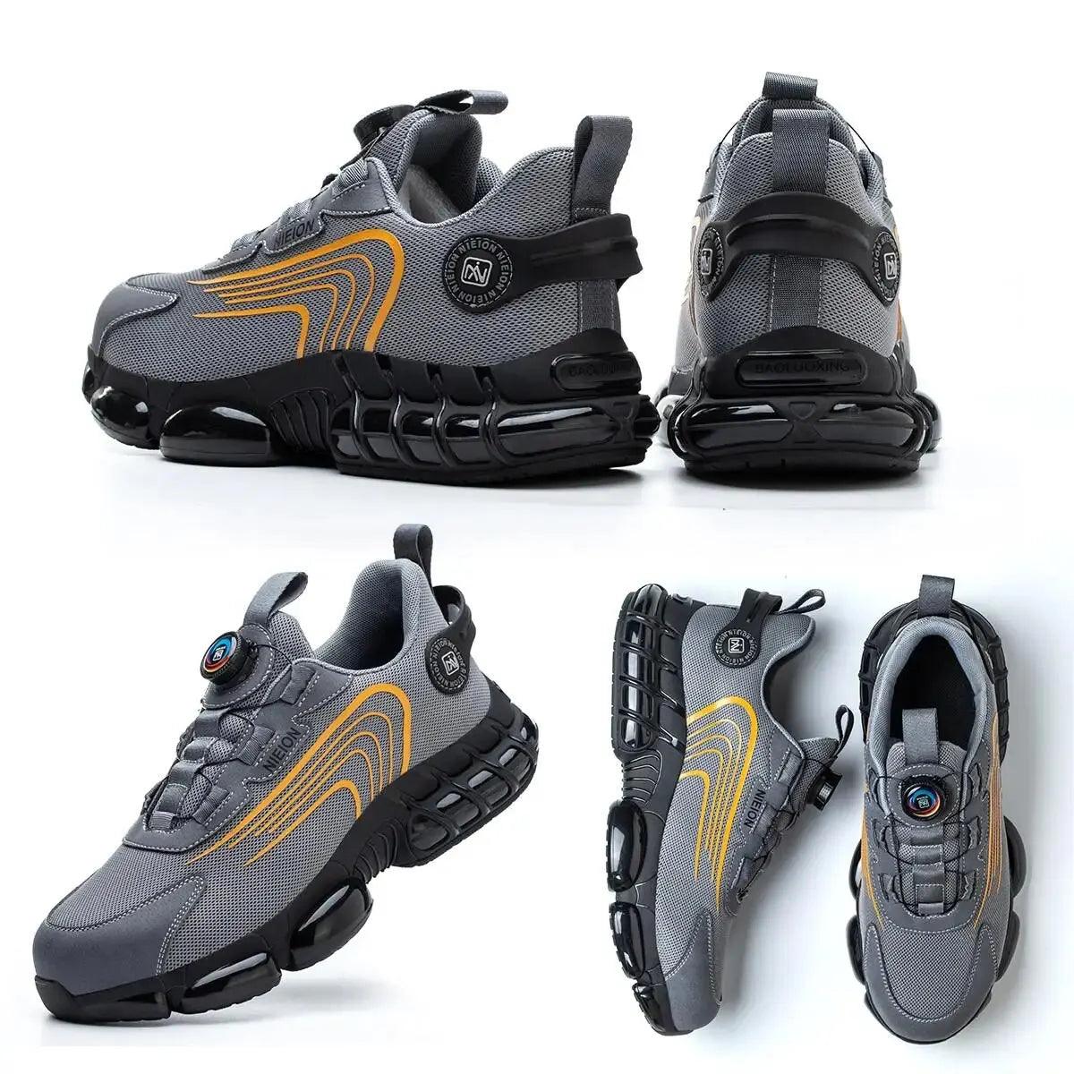 Safety Shield™ | Men's Work Safety Shoes | Rotating Buckle, Slip-Resistant Sole & Durable Construction