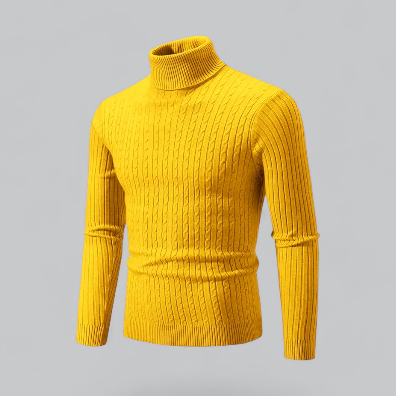 Men's Turtleneck Pullover | Soft Knit Fabric, Warm & Comfortable Fit for Everyday Wear