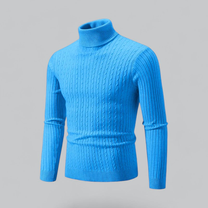 Men's Turtleneck Pullover | Soft Knit Fabric, Warm & Comfortable Fit for Everyday Wear