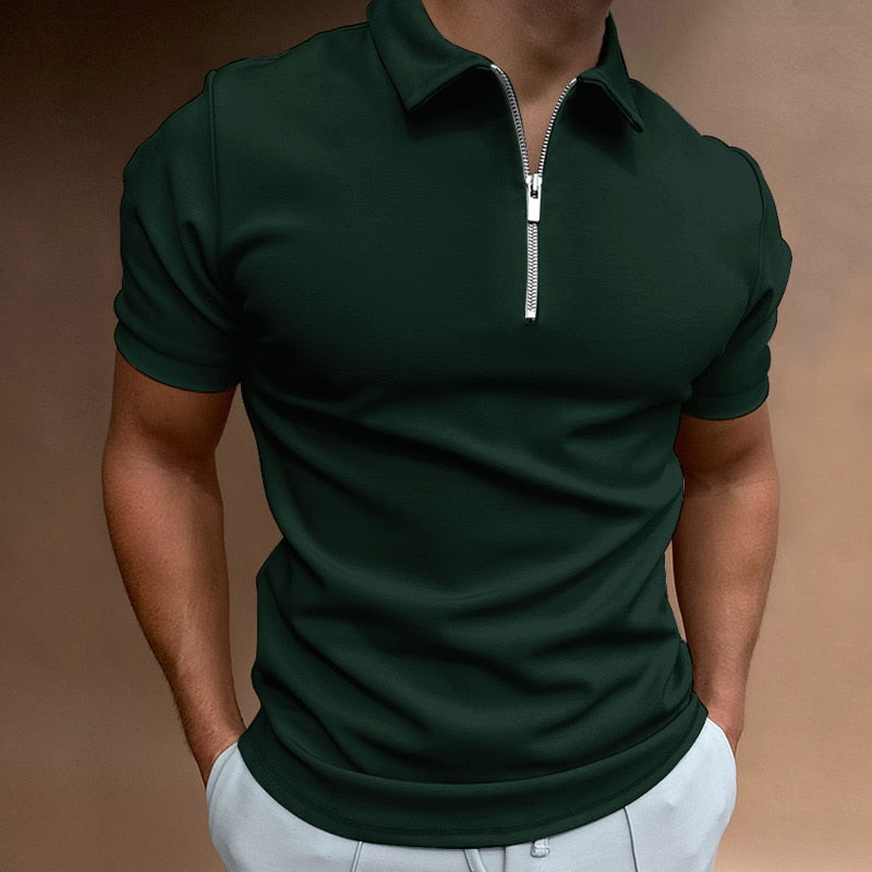 Polo Zipster™ | Men's Zip-Up Polo Shirt | Breathable Cotton, Modern Fit & Stylish Design