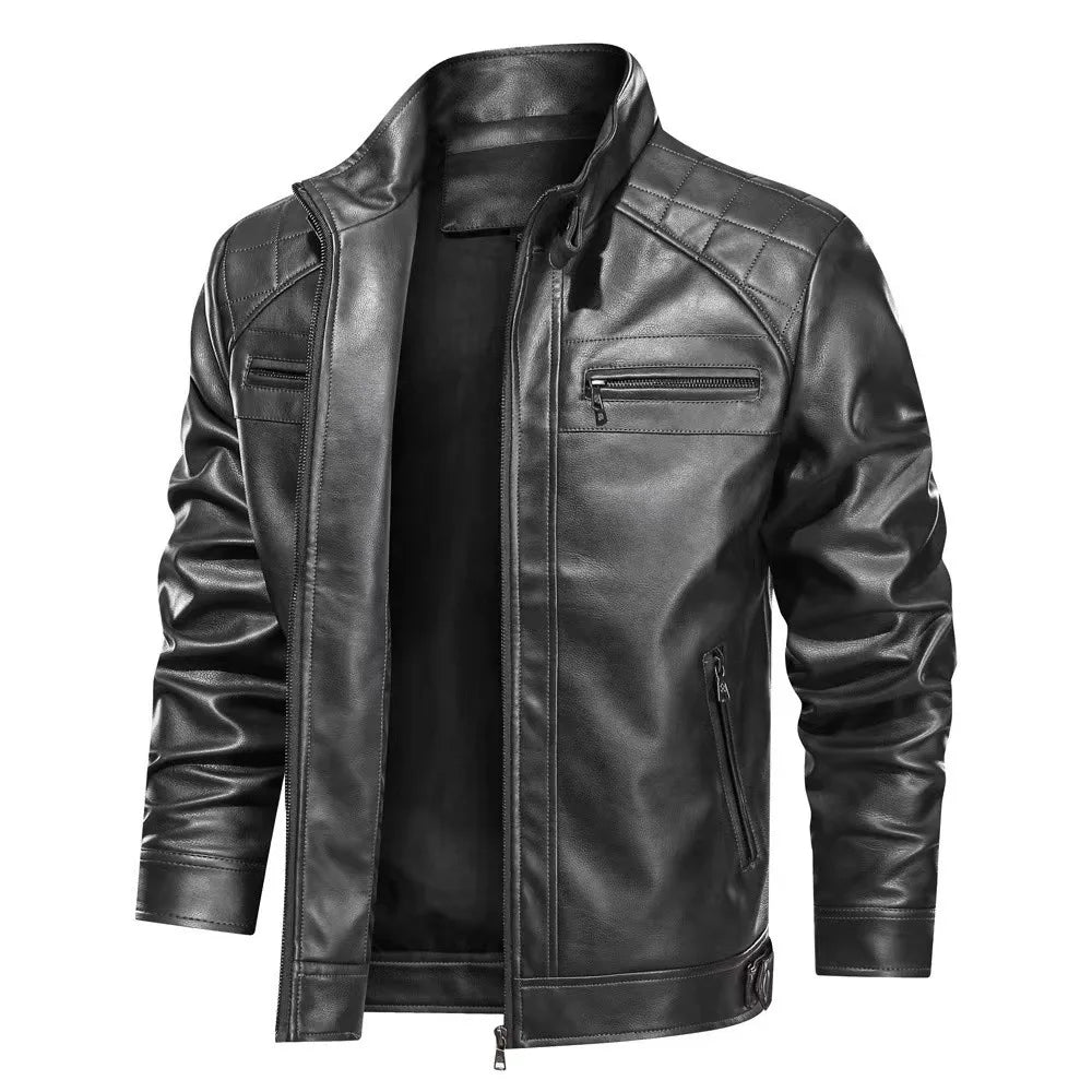 Rider Blaze™ | Men's Leather Motorcycle Jacket | Genuine Leather, Classic Biker Design & Durable Construction