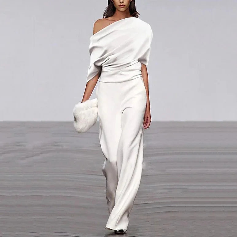 SpringVogue™ | Women's Stylish Jumpsuit | Single-Breasted Neckline, Lightweight Fabric & Comfortable Fit