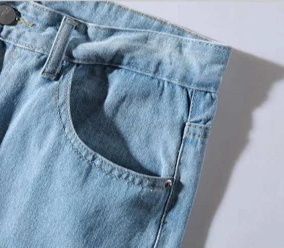 DenimCraft™ | Men's Straight Leg Denim Jeans | Relaxed Fit, Durable Fabric for Everyday Wear