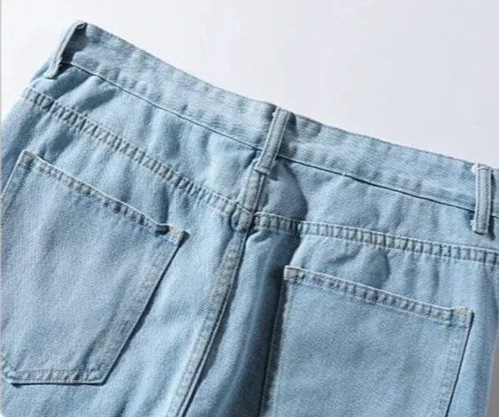 DenimCraft™ | Men's Straight Leg Denim Jeans | Relaxed Fit, Durable Fabric for Everyday Wear