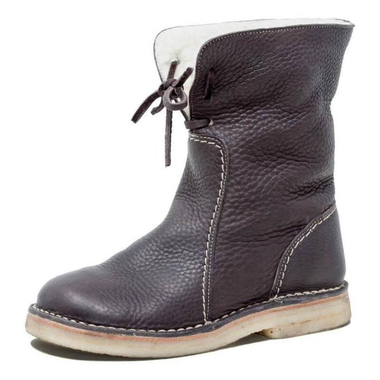 Lace Haven™ | Women's Leather Ankle Boots | Genuine Leather, Lace-Up Design, Durable & Stylish