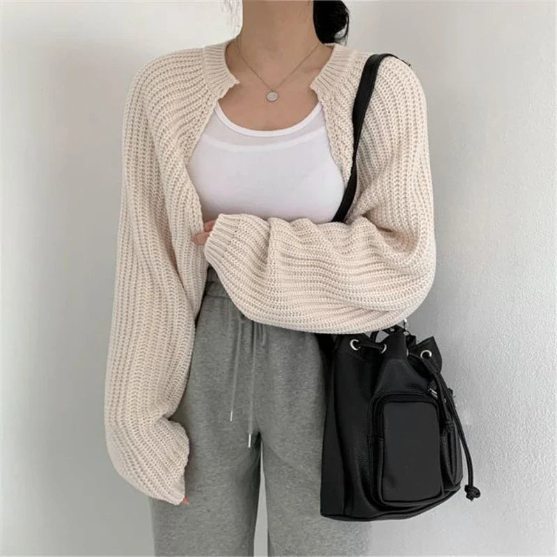 Cardigan Lira™ | Women's Knitted Poncho | Summer Lightweight, Vintage-Inspired, Minimalist Design