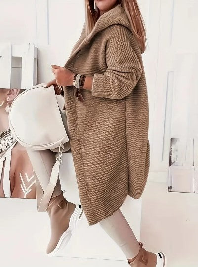 Cardigan Livia™ | Women's Loose Hooded Cardigan | Long Sleeves, Soft Fabric, Relaxed Fit