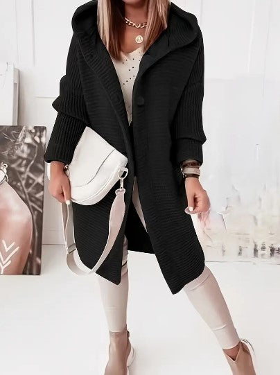 Cardigan Livia™ | Women's Loose Hooded Cardigan | Long Sleeves, Soft Fabric, Relaxed Fit