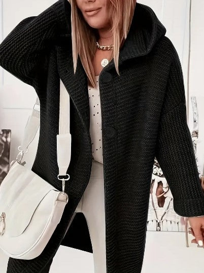 Cardigan Livia™ | Women's Loose Hooded Cardigan | Long Sleeves, Soft Fabric, Relaxed Fit