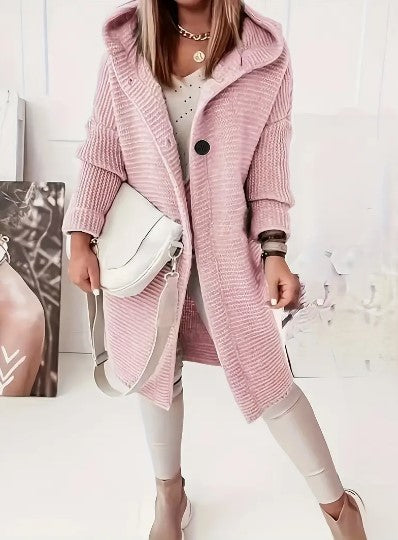 Cardigan Livia™ | Women's Loose Hooded Cardigan | Long Sleeves, Soft Fabric, Relaxed Fit